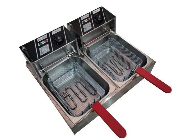 Fritadeira Elétrica 2 Cubas 10 Litros 6000w 220v Stevan Metal - Foto 2