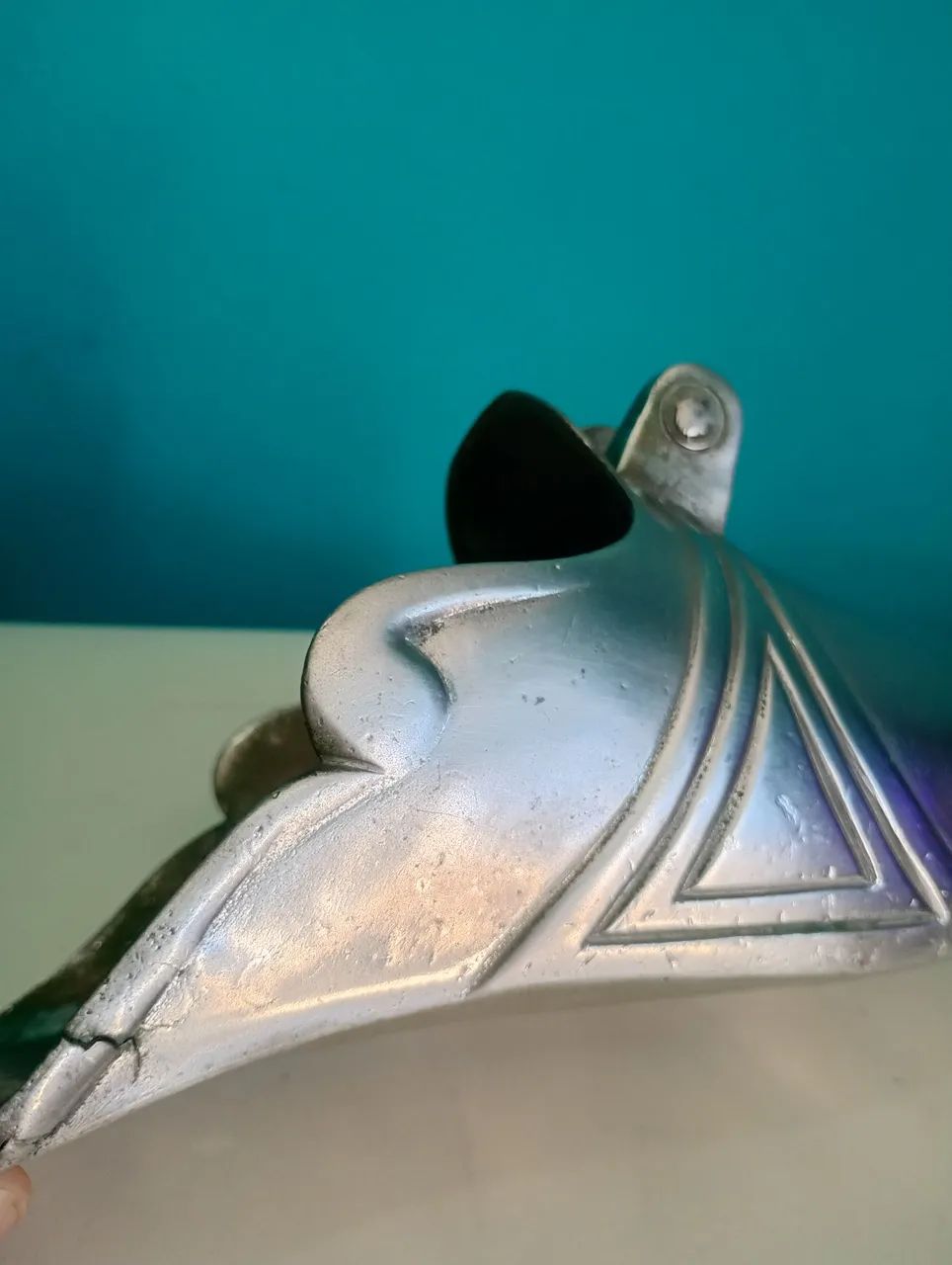 Antiga e linda sapata / estribo Espessurado a prata <br>30 cm - Foto 5