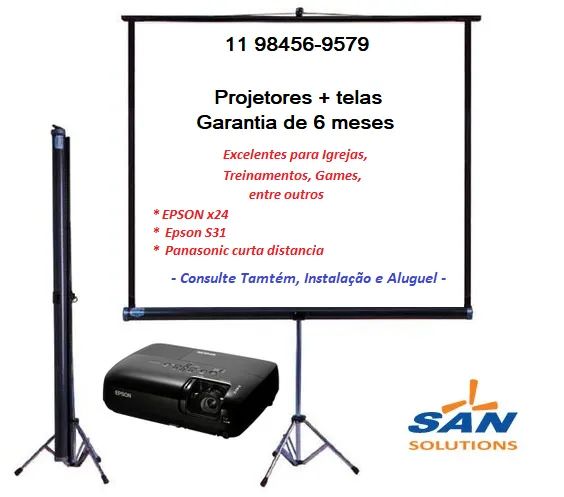Projetor S31+ com Tela Tripé 100 polegadas  - Foto 2