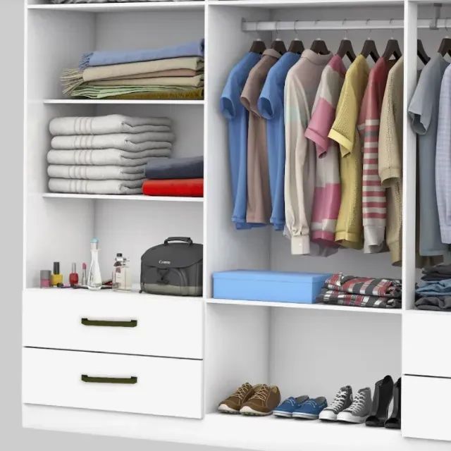 Guarda Roupa de Casal Lu Com Espelho Carioca Móveis - Foto 2