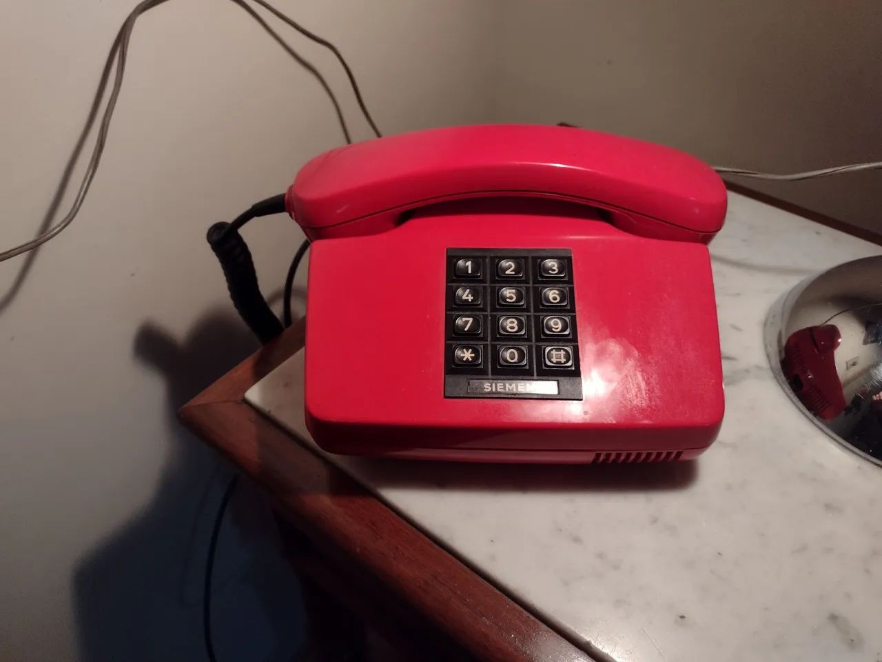 Telefone Fixo Vermelho Siemens