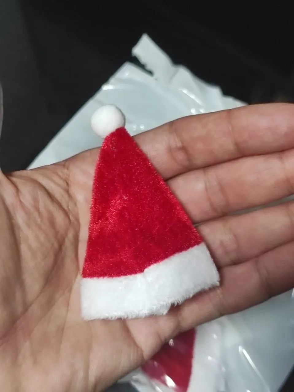 Chapéu Papai Noel Miniatura escala 1/6 hot toys para figuras 1/6