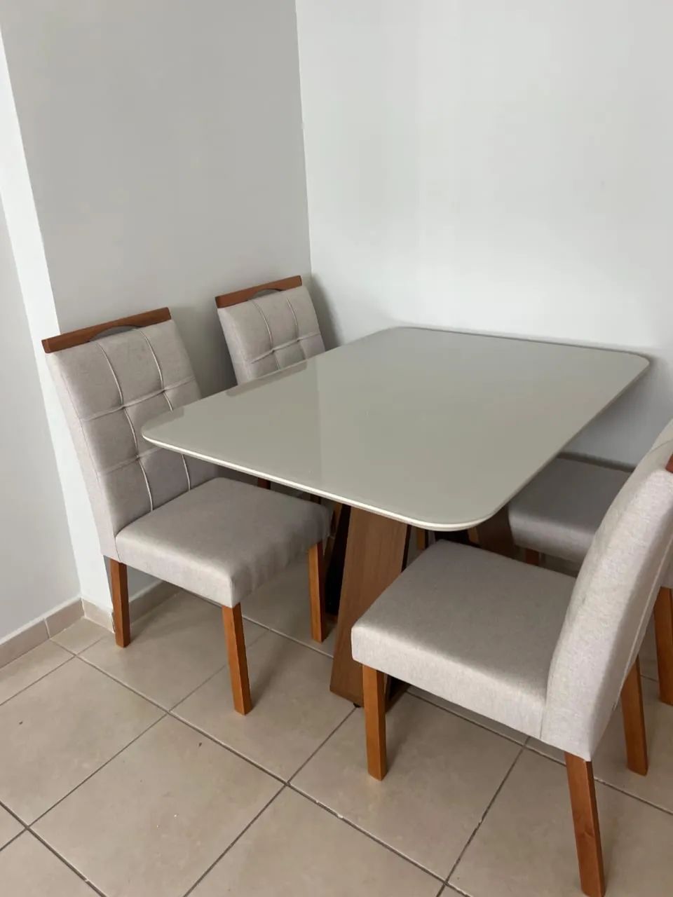 ? _*CONJUNTO DE MESA CELESTE 4 LUGARES*_ ?  - Foto 2