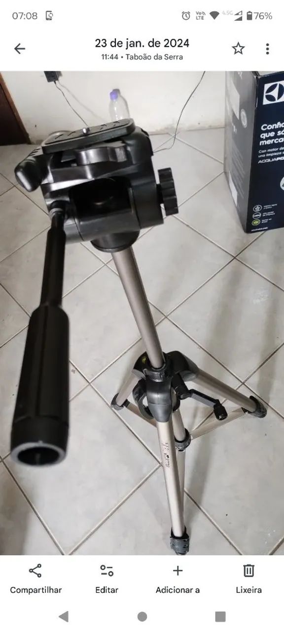 Tripé (filmadora ou máquina fotográfica) WT3770 - Foto 2