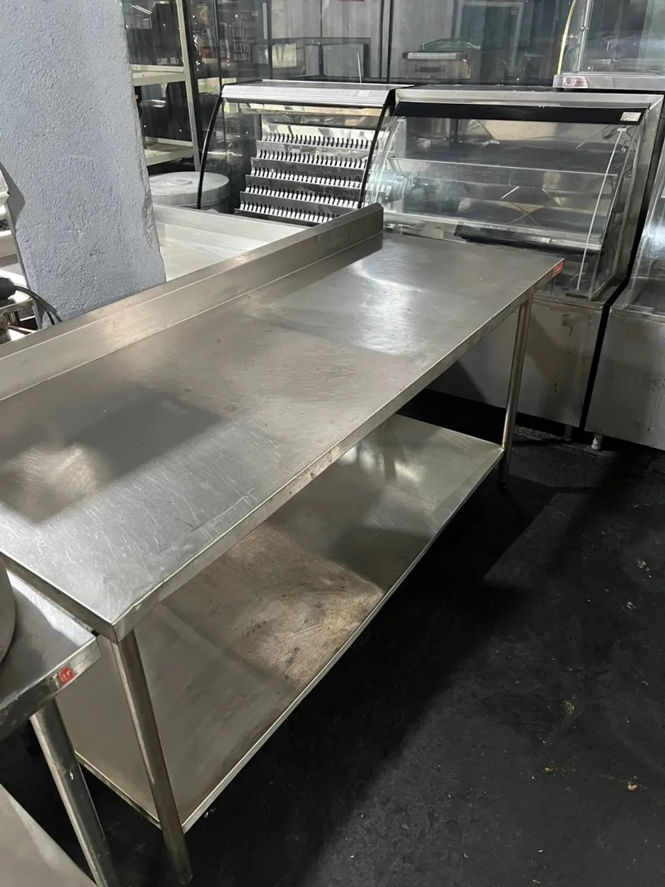 Mesa inox/ bancada aço inox 304 sulfisa 1,80x70 - Foto 2