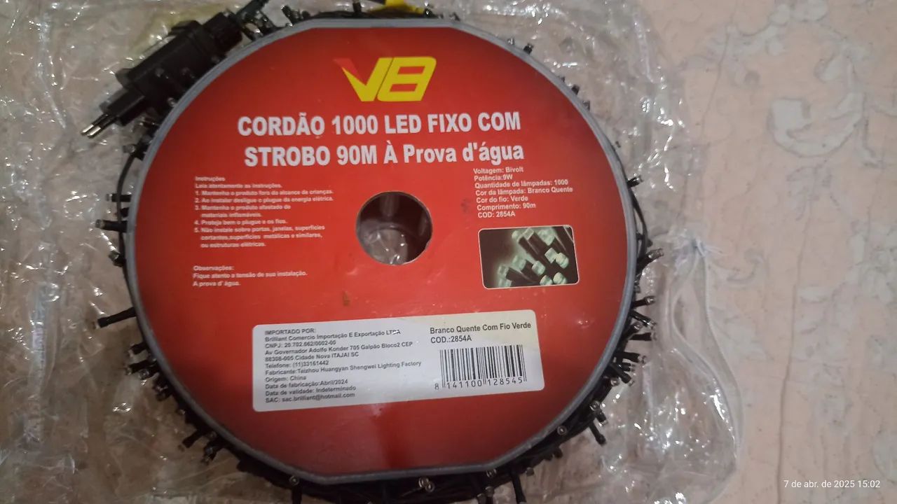 Cordão de LED 1000 Leds 90 Metros  a prova d agua - Foto 3