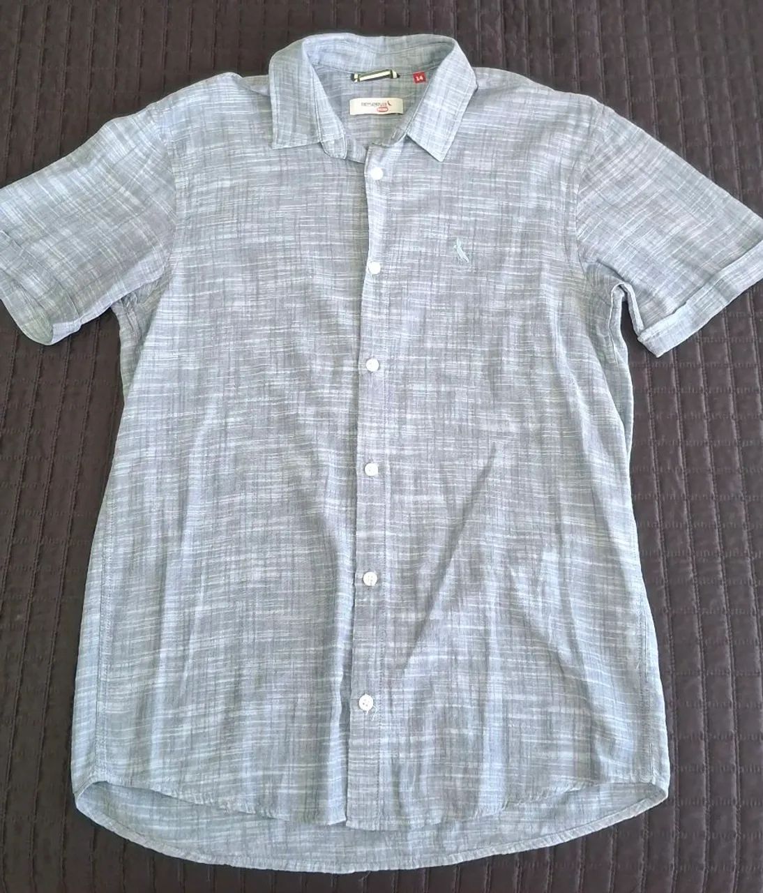 Camisa manga curta cinza