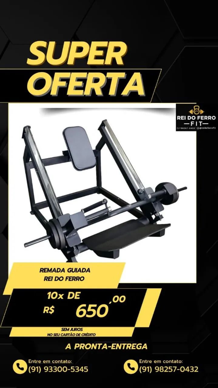 Aparelho de musculação (REMADA GUIADA)
