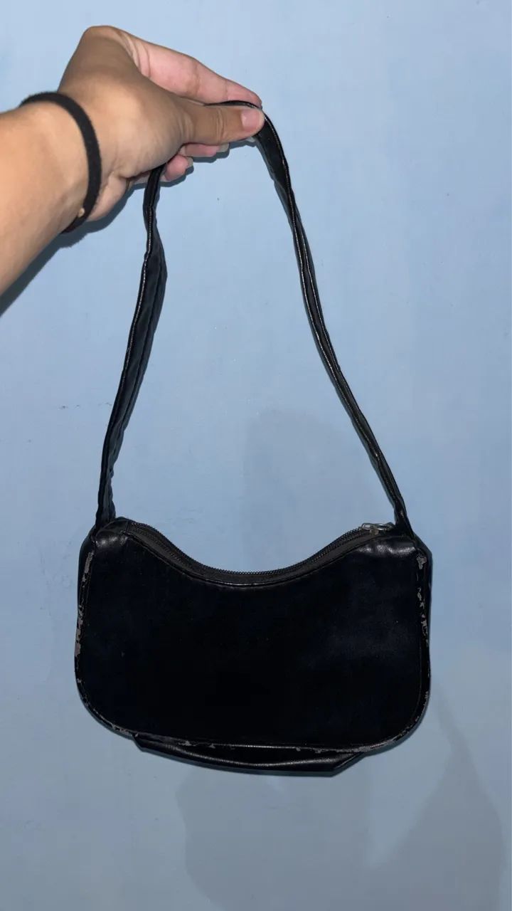 bolsa baguete preta
