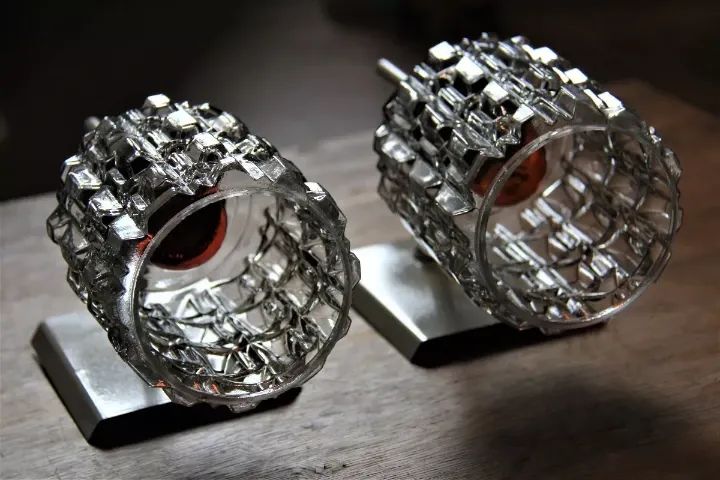 Arandelas Cupulas Vidro Relevo Bizotado - Conjunto 3 peças - Anos 50 - Foto 2