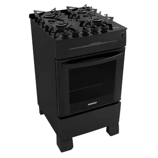 Fogão de 4 Bocas e Mesa de Vidro Forno 48 Litros Itatiaia (QUEIAM DE ESTOQUE)!!