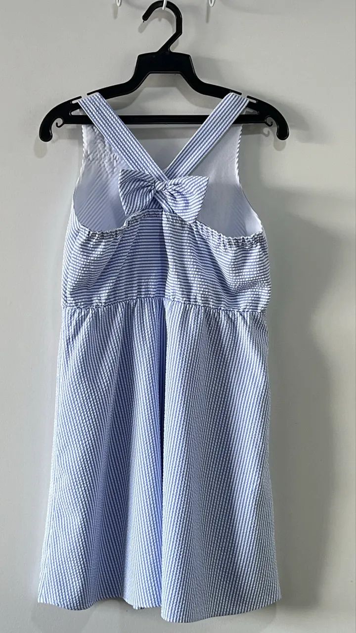 Vestido listrado azul e branco tam 14 - Foto 5