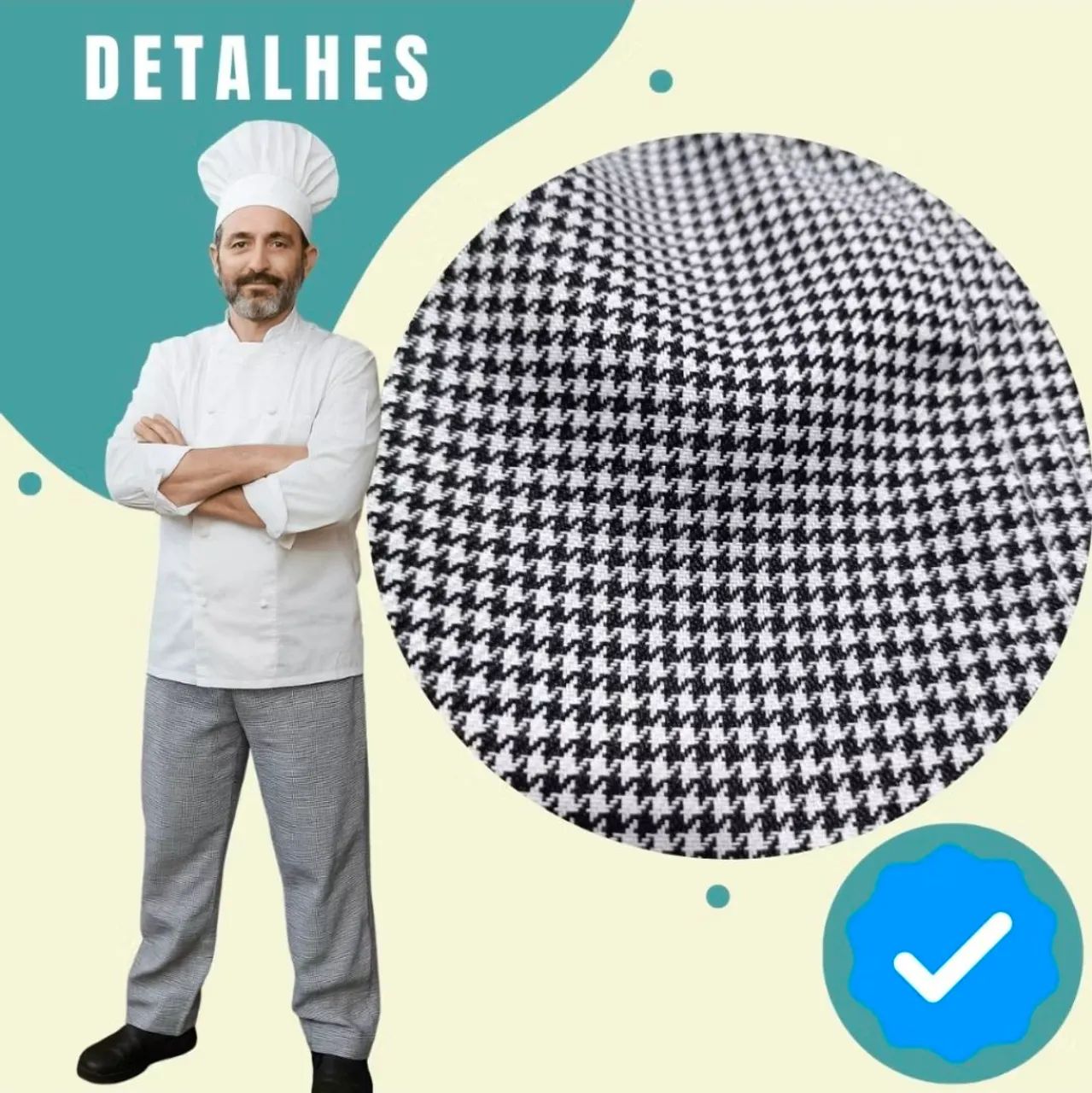 Calça xadrez chefe- cozinha  - Foto 3