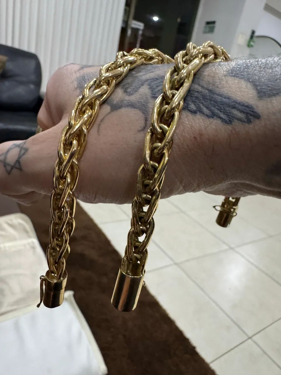 Pulseira de ouro 18k certificado garantia eterna  - Foto 4