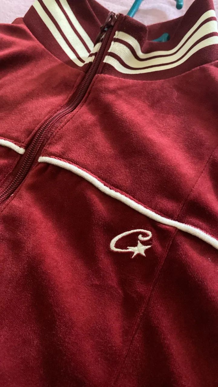 Conjunto Corteiz veludo vermelho  - Foto 3