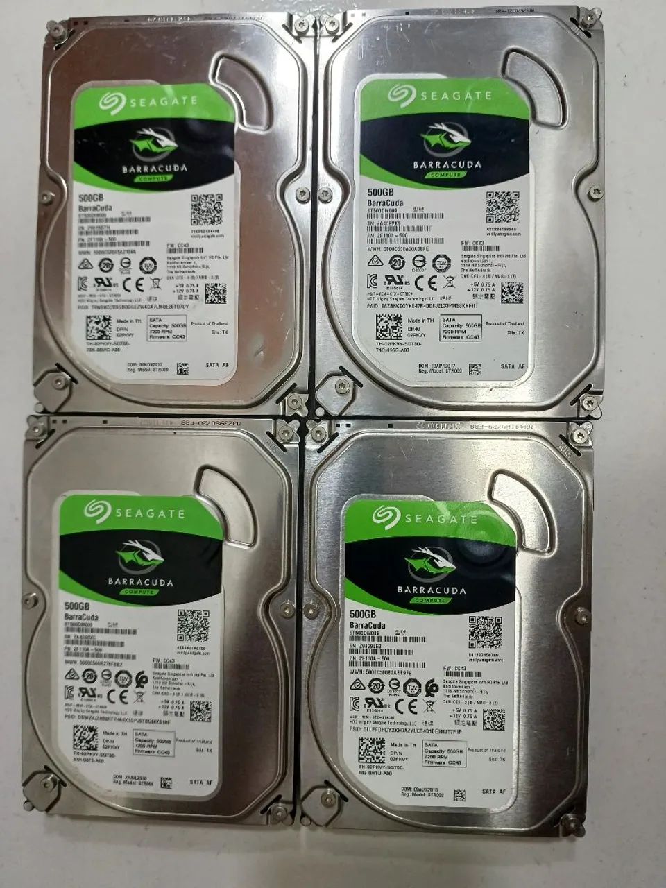 4 hds 500GB seagate cftv cpu dvr nvr