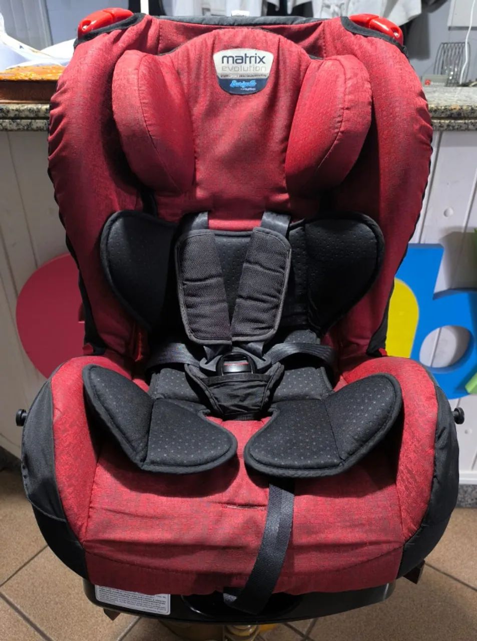 Cadeira Auto Burigotto Evolution Zero a 25kg. Vermelha - Foto 5
