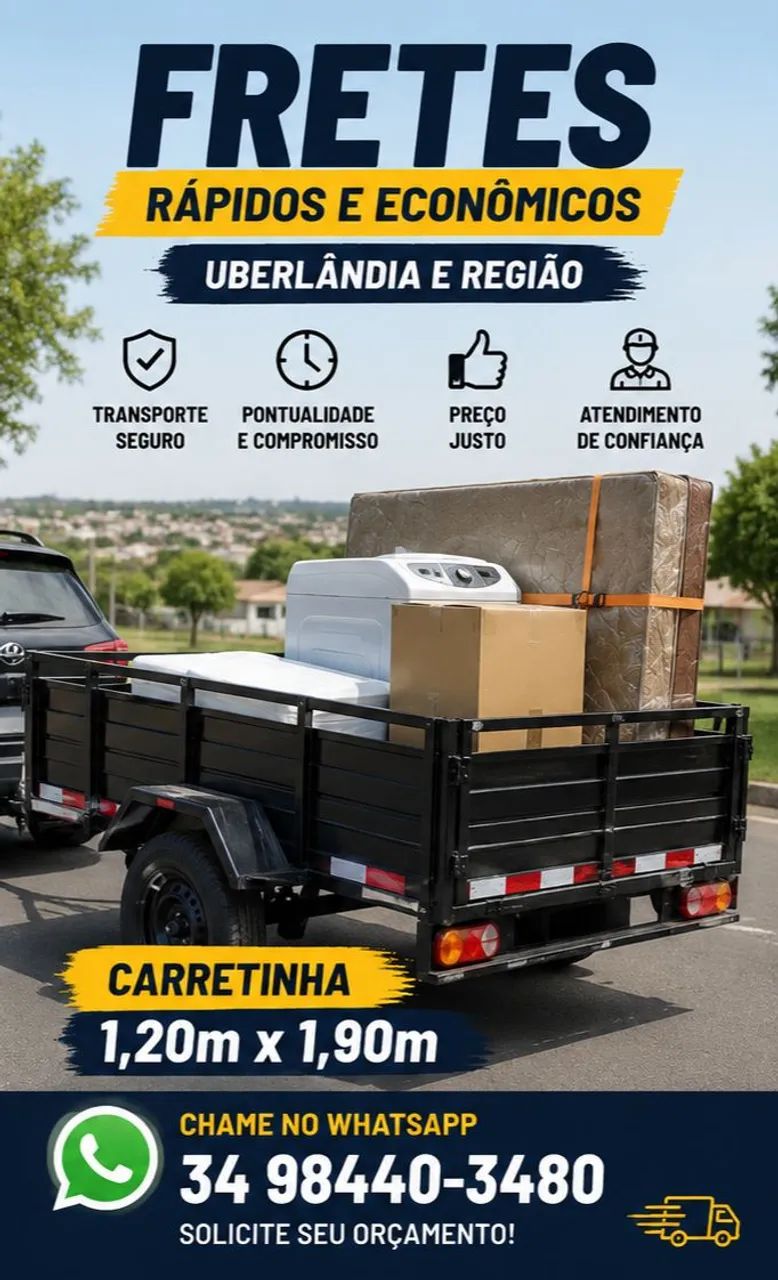 Pequenos Fretes, Entregas e Transporte de Móveis | Uberlândia e Região - Foto 4