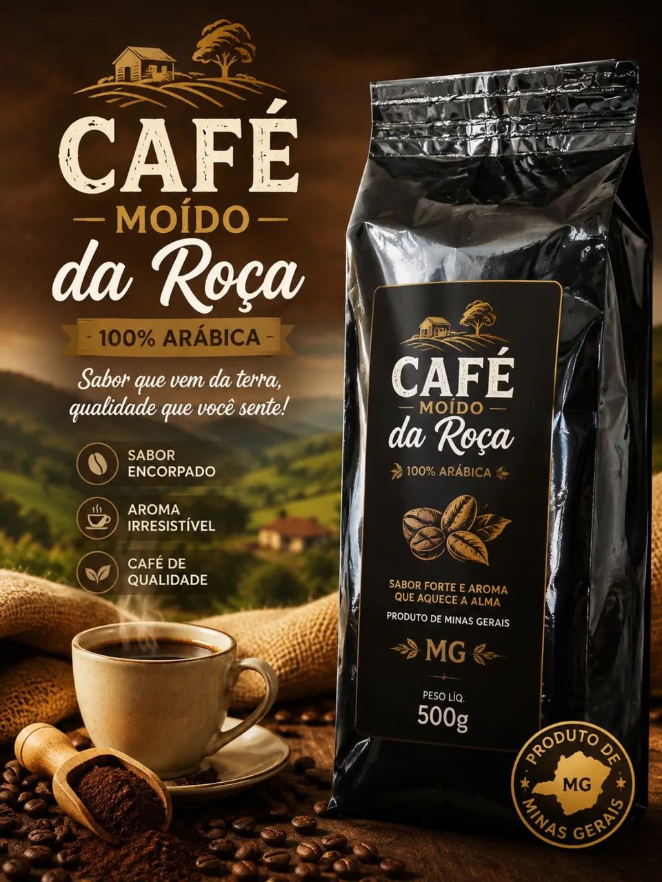 ? CAFÉ MOÍDO DA ROÇA DE MINAS GERAIS ?