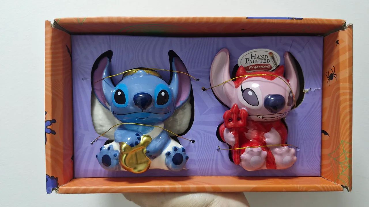 Saleiro e Pimenteiro Stitch e Angel Halloween Disney - Foto 4