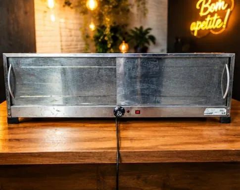 Estufa quente pra salgados 5 bandeja semi nova excelente!! - Foto 4