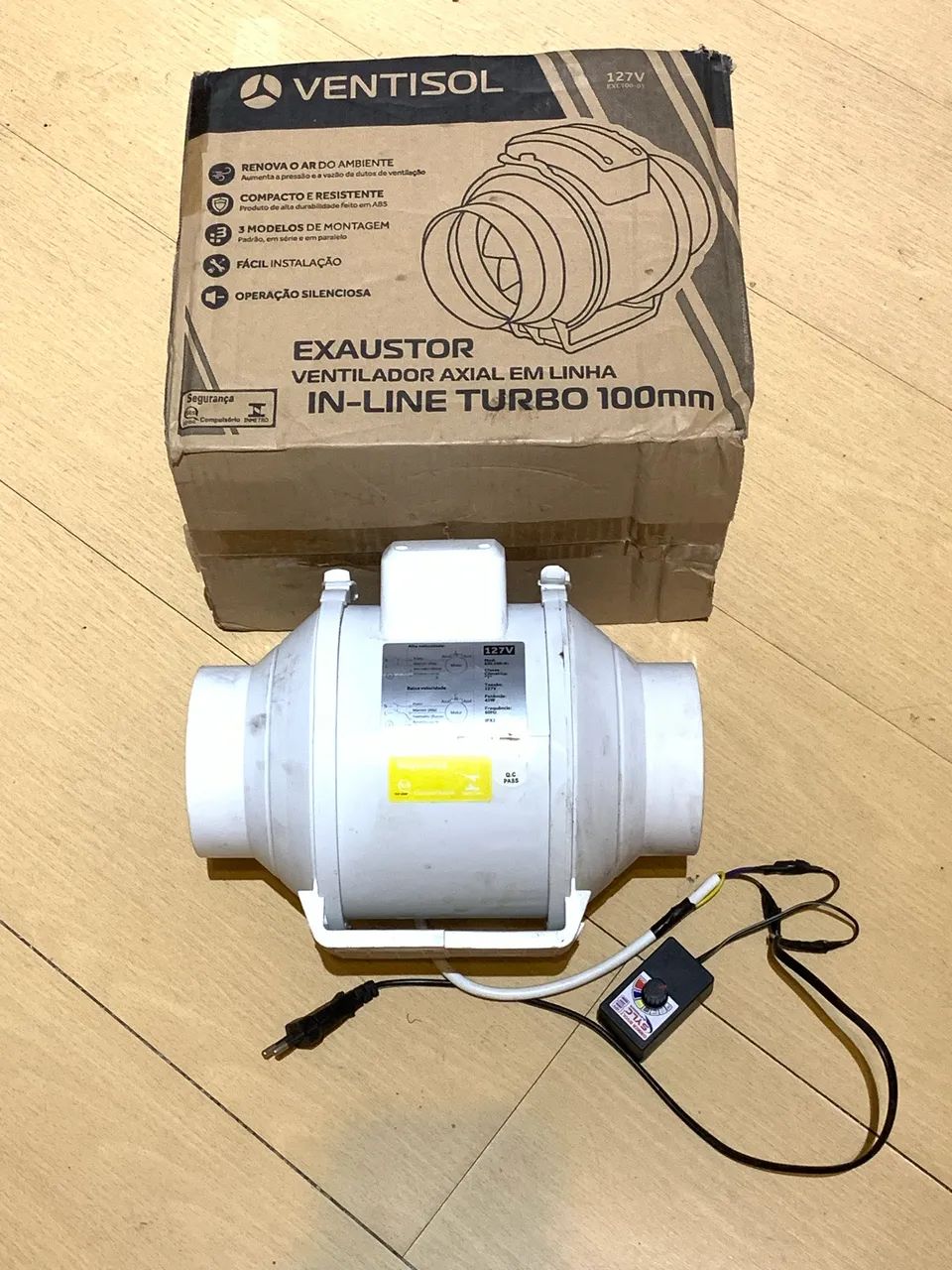 Exaustor Ventisol Turbo 100 mm com Dimmer 