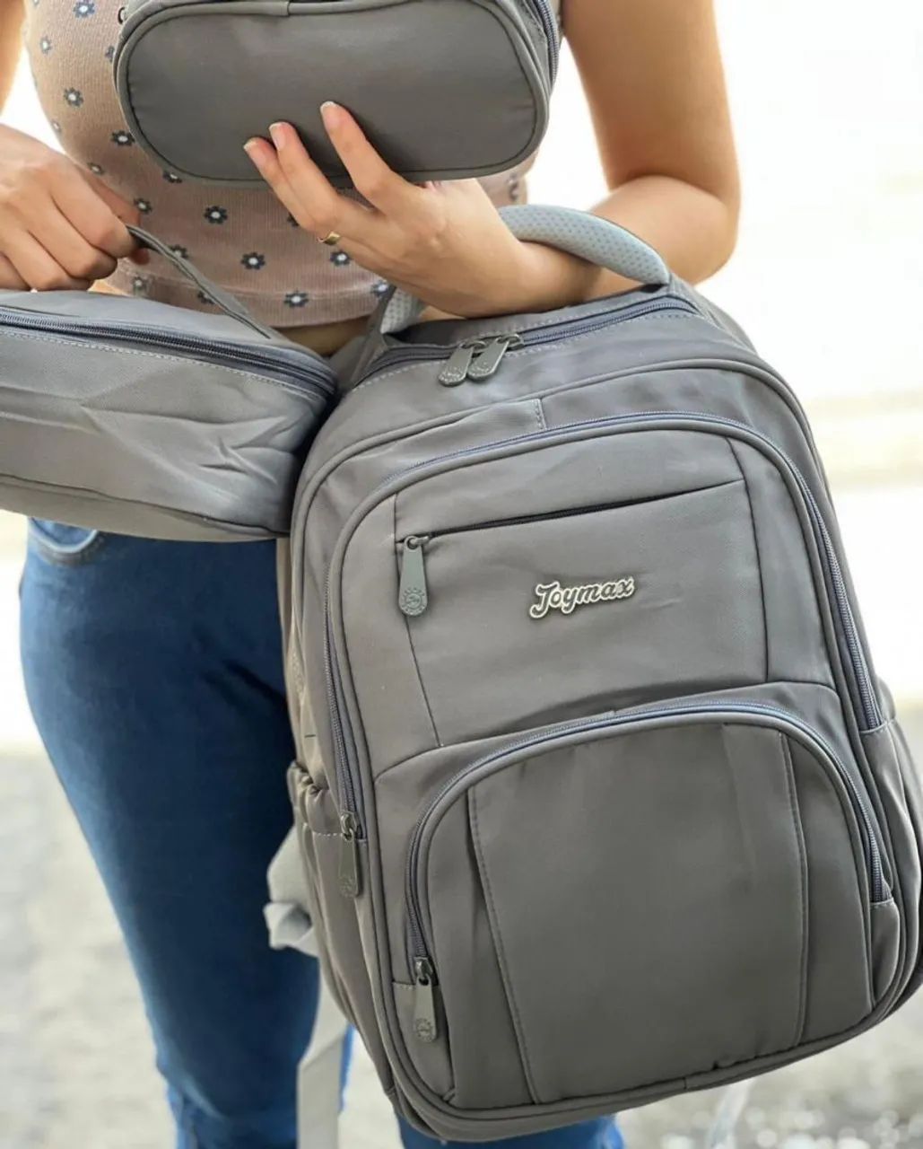 Kit mochila com 3 peças, reforçadas  - Foto 2