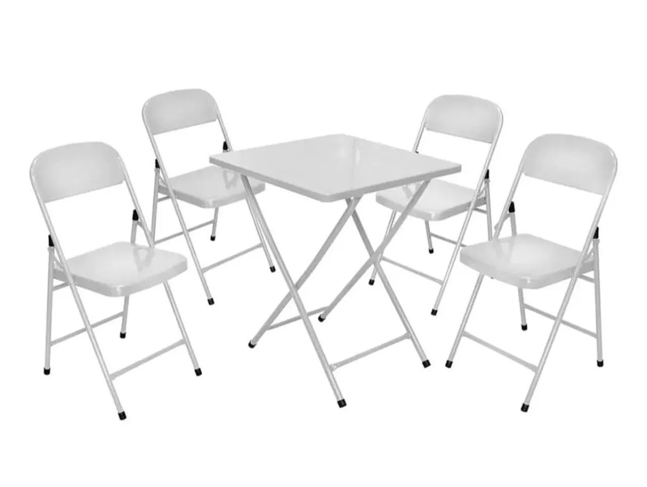 CONJUNTO DE MESA COM 4 CADEIRAS EM AÇO!!!