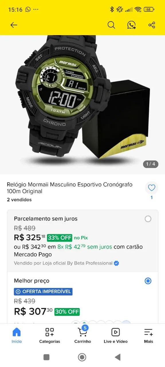 Relógio Mormaii chrono original  - Foto 4