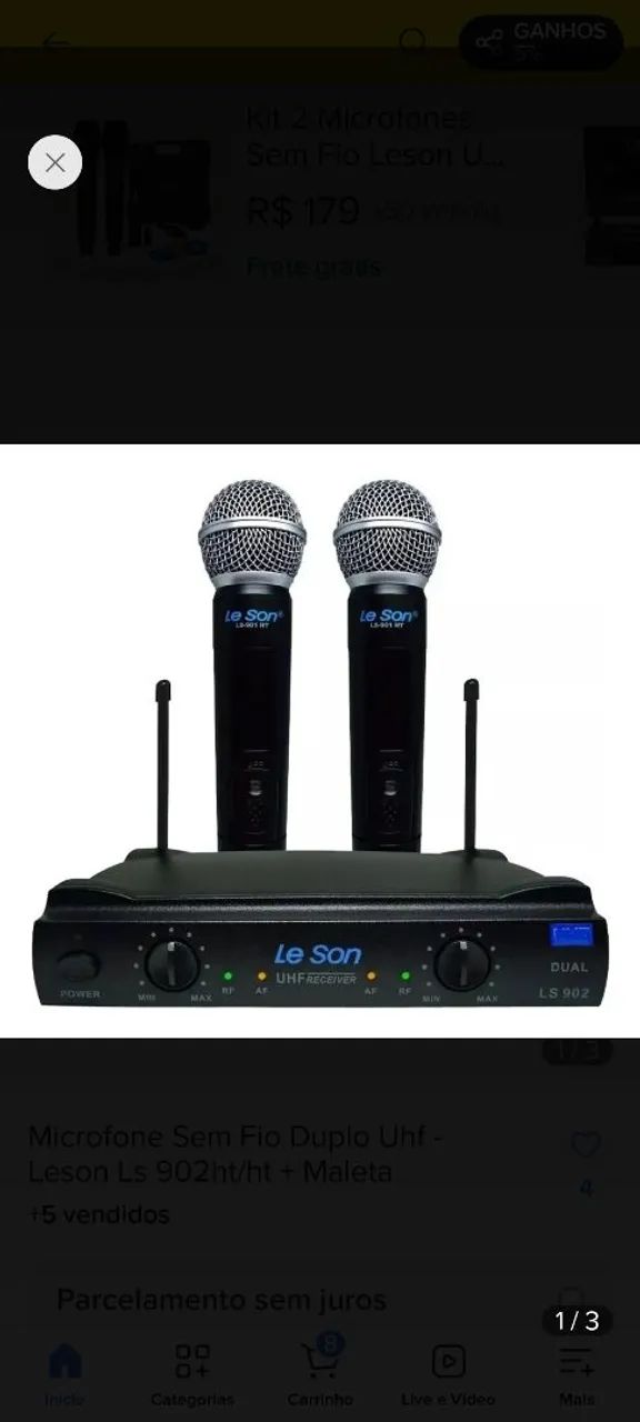 Mesa de som MXT e Microfones  Sem Fio