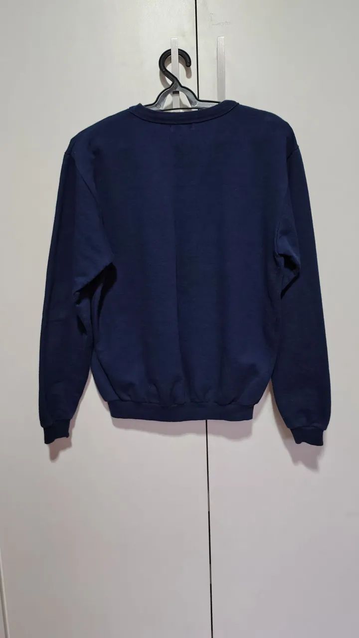 OPORTUNIDADE! Moletom Unissex Tex Basic Azul Marinho Tam M - Foto 3
