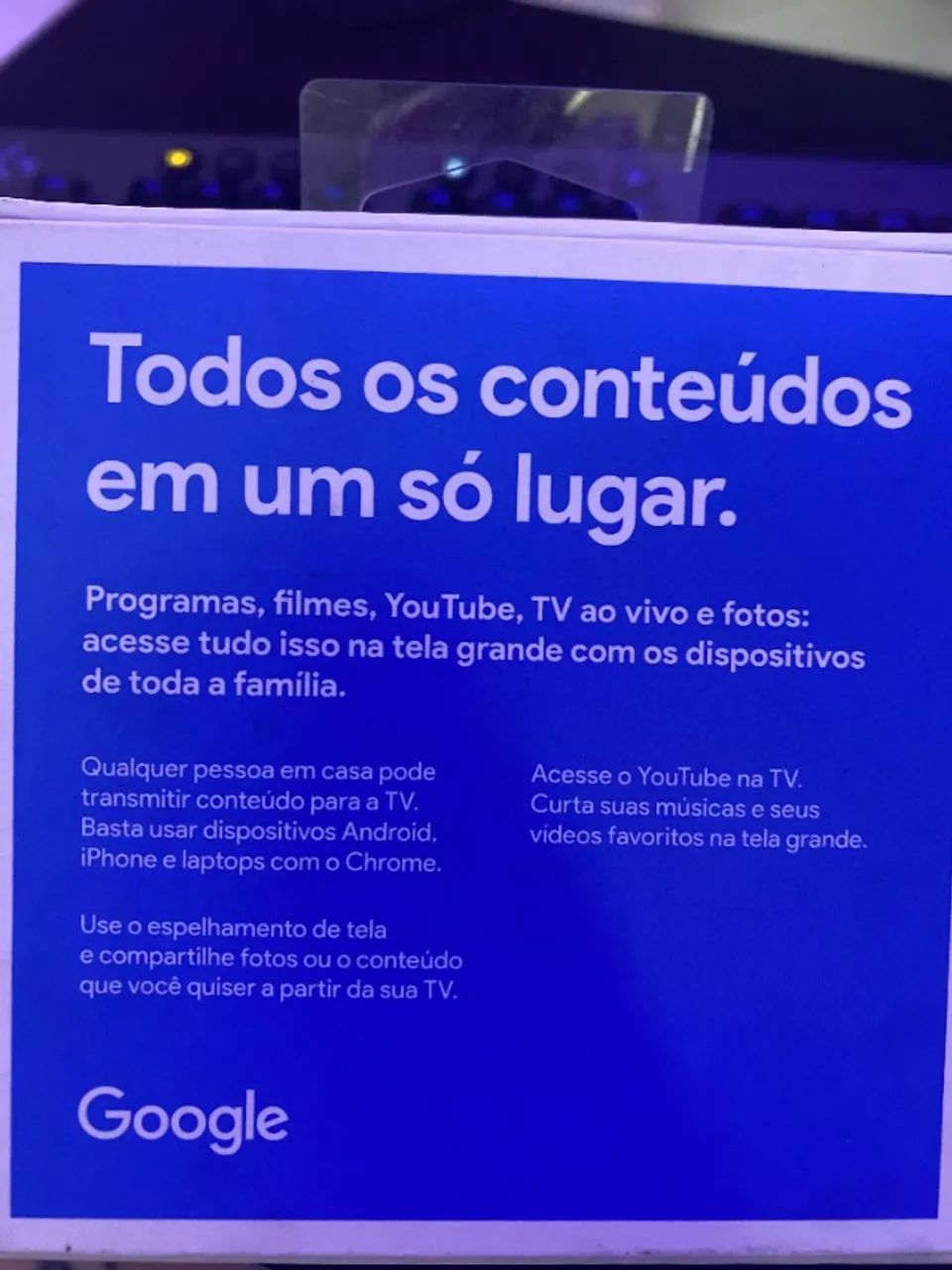 Chromecast 3 Original Google (GA00439-BR) - Perfeito Estado - Foto 5