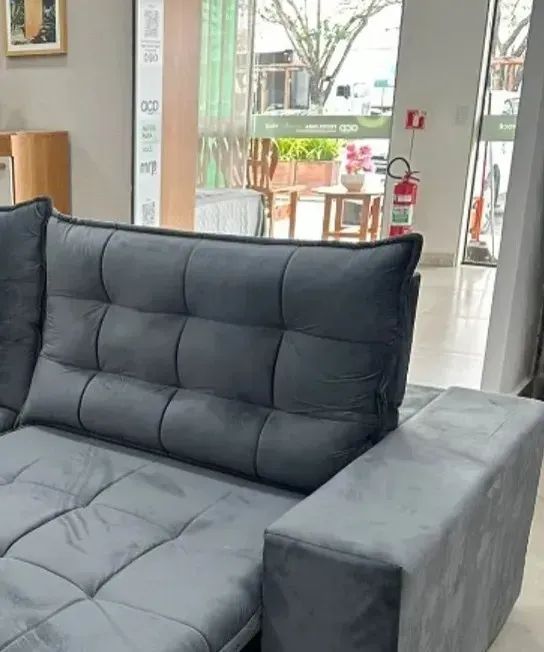 Sofá retratil e reclinavel com pillow de 10cm (alto conforto) - Foto 4