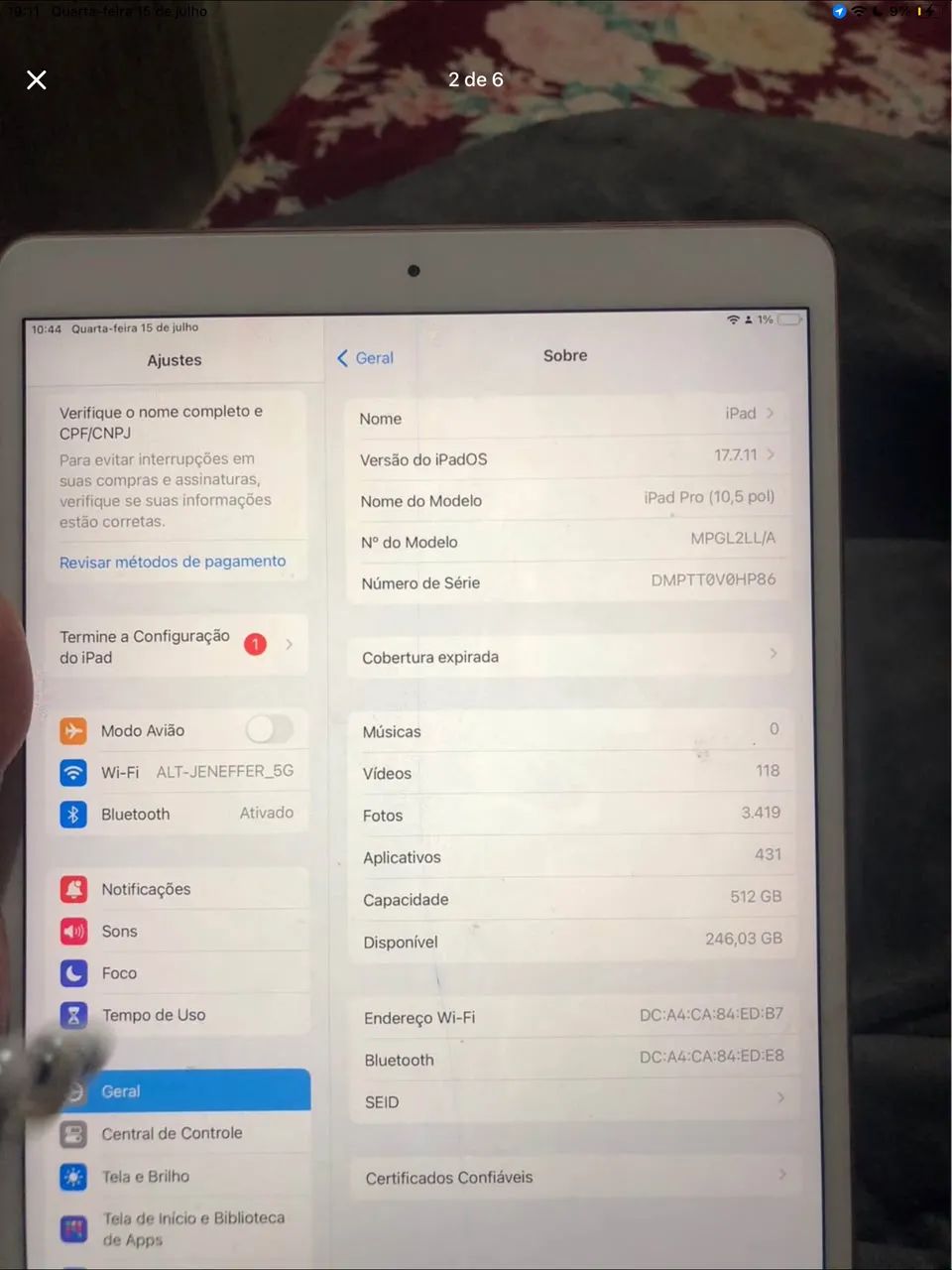 iPad Pro Rose 512GB