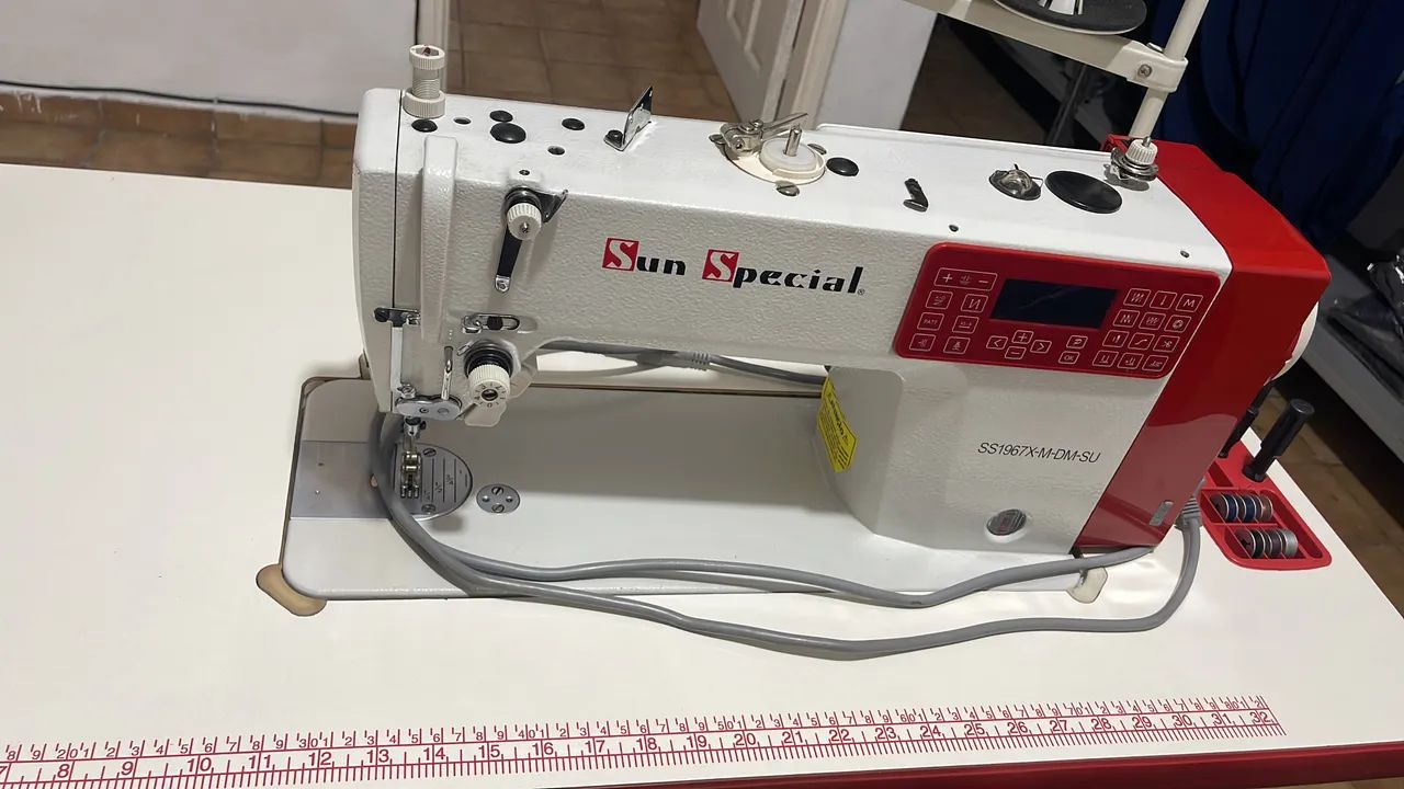 Máquina reta sun special eletrônica. Corte automático. - Foto 3