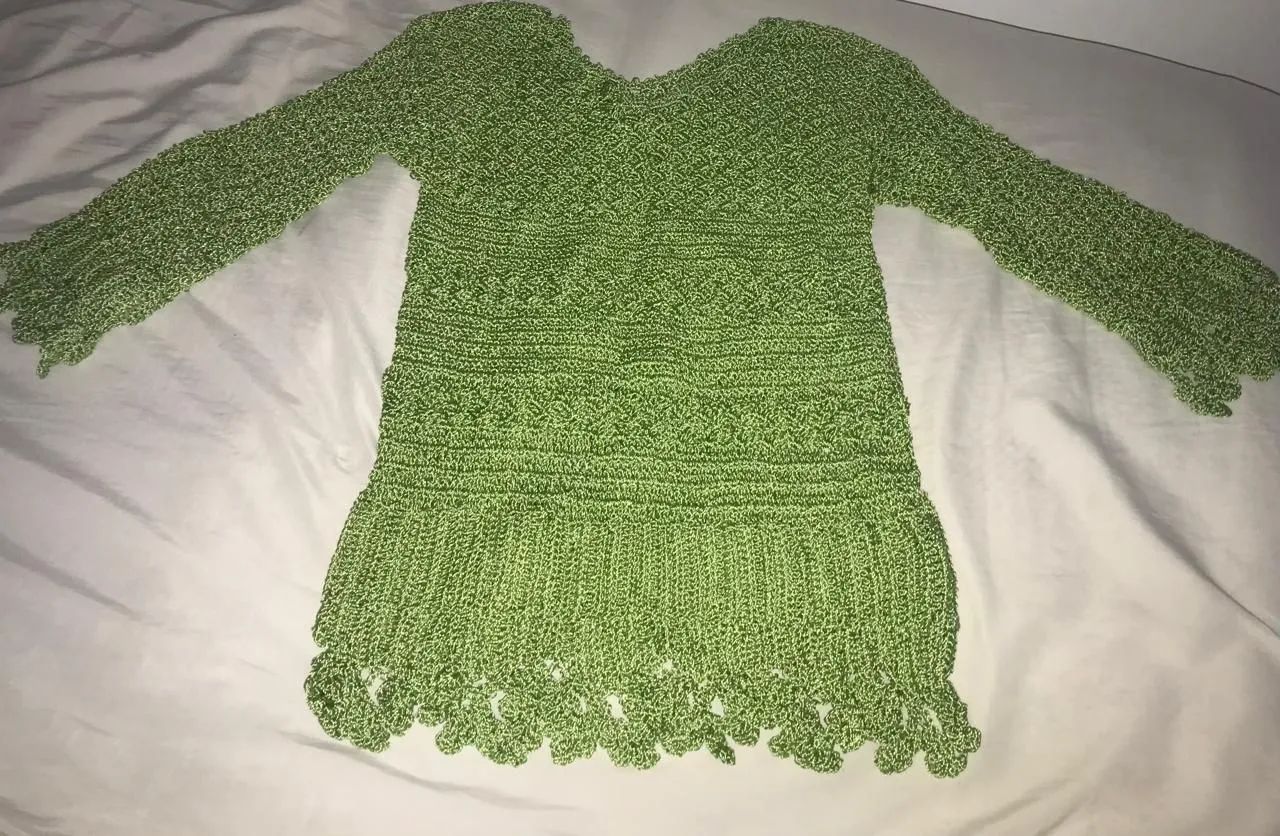 Blusa de crochê Linha de Seda - Foto 3
