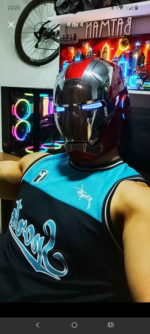 Capacete Homem de ferro - Foto 4