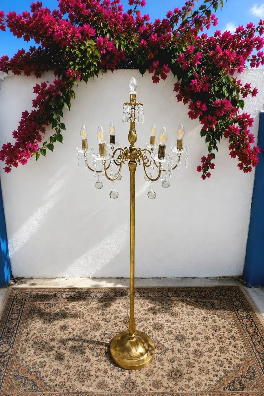 ABAJUR DE CHÃO CANDELABRO (PEÇA RARA)
