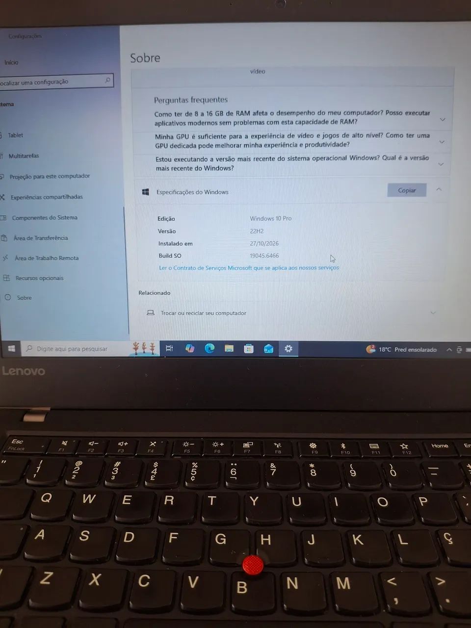 Notebook Lenovo Thinkpad T470 em bom estado - Foto 2