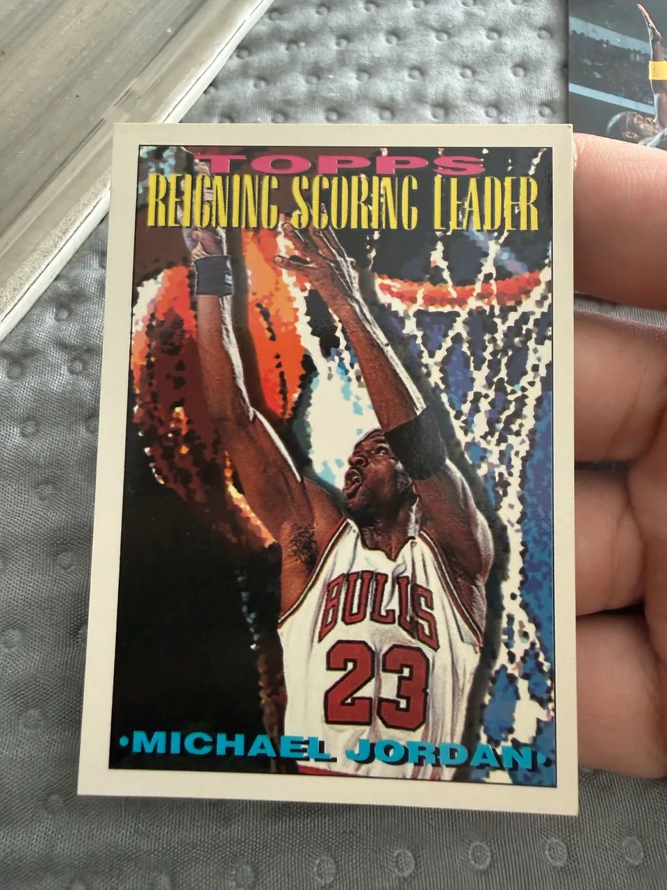 Michael Jordan 1993-94 Topps #384 ?Reigning Scoring Leader - Foto 3