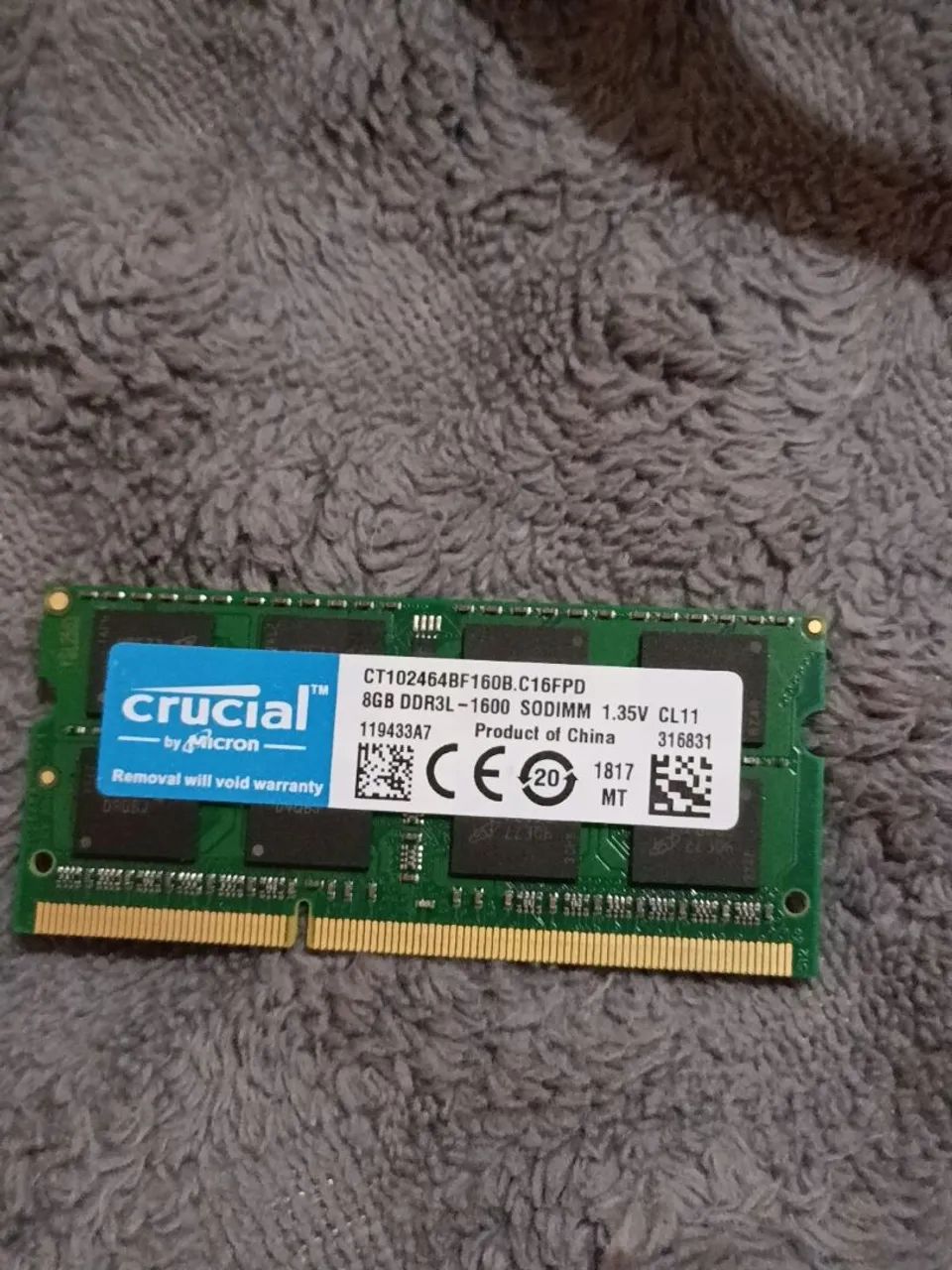Memória ram notebook 8gb ddr3