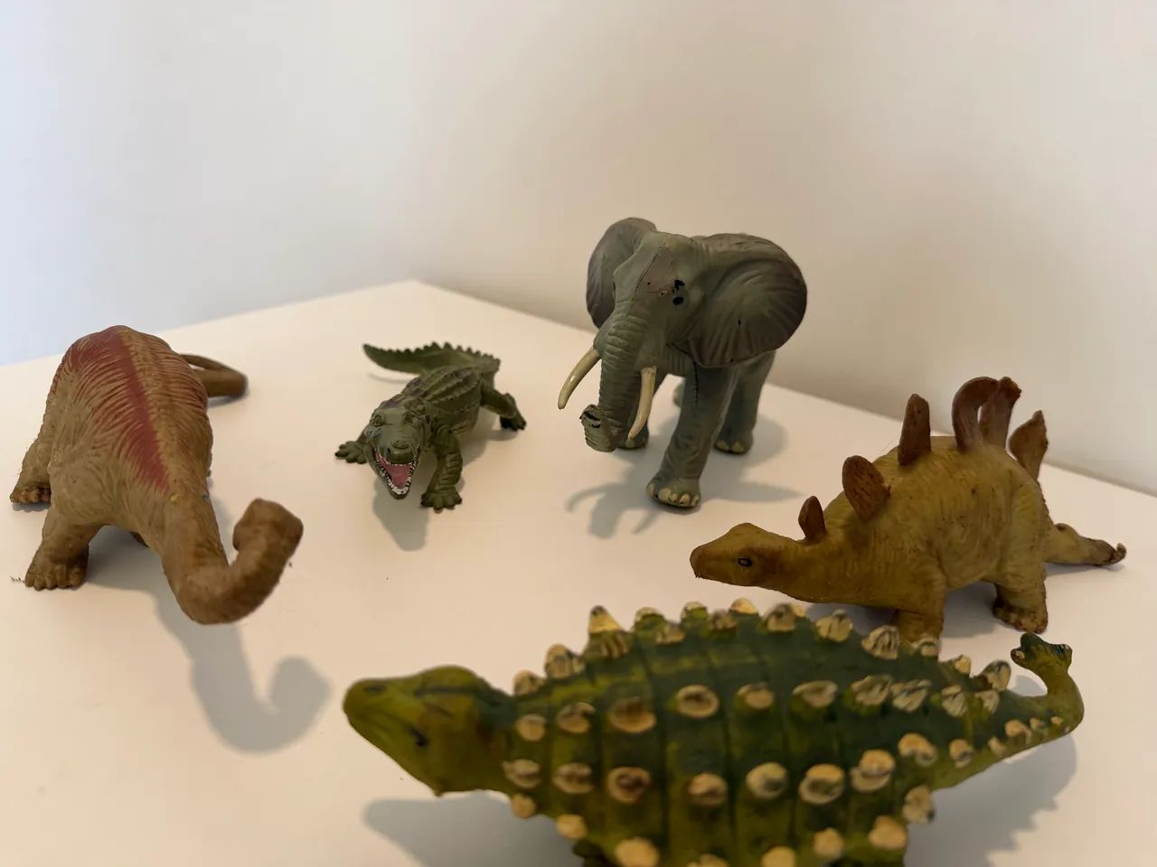 Kit 5 Animais e Dinossauros Realistas - Elefante e Crocodilo - Foto 5