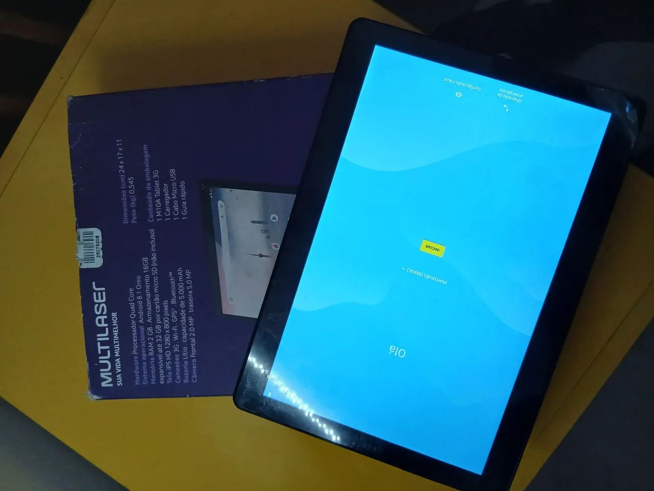 Tablet 10' Multilaser 2chip funcionando tudo