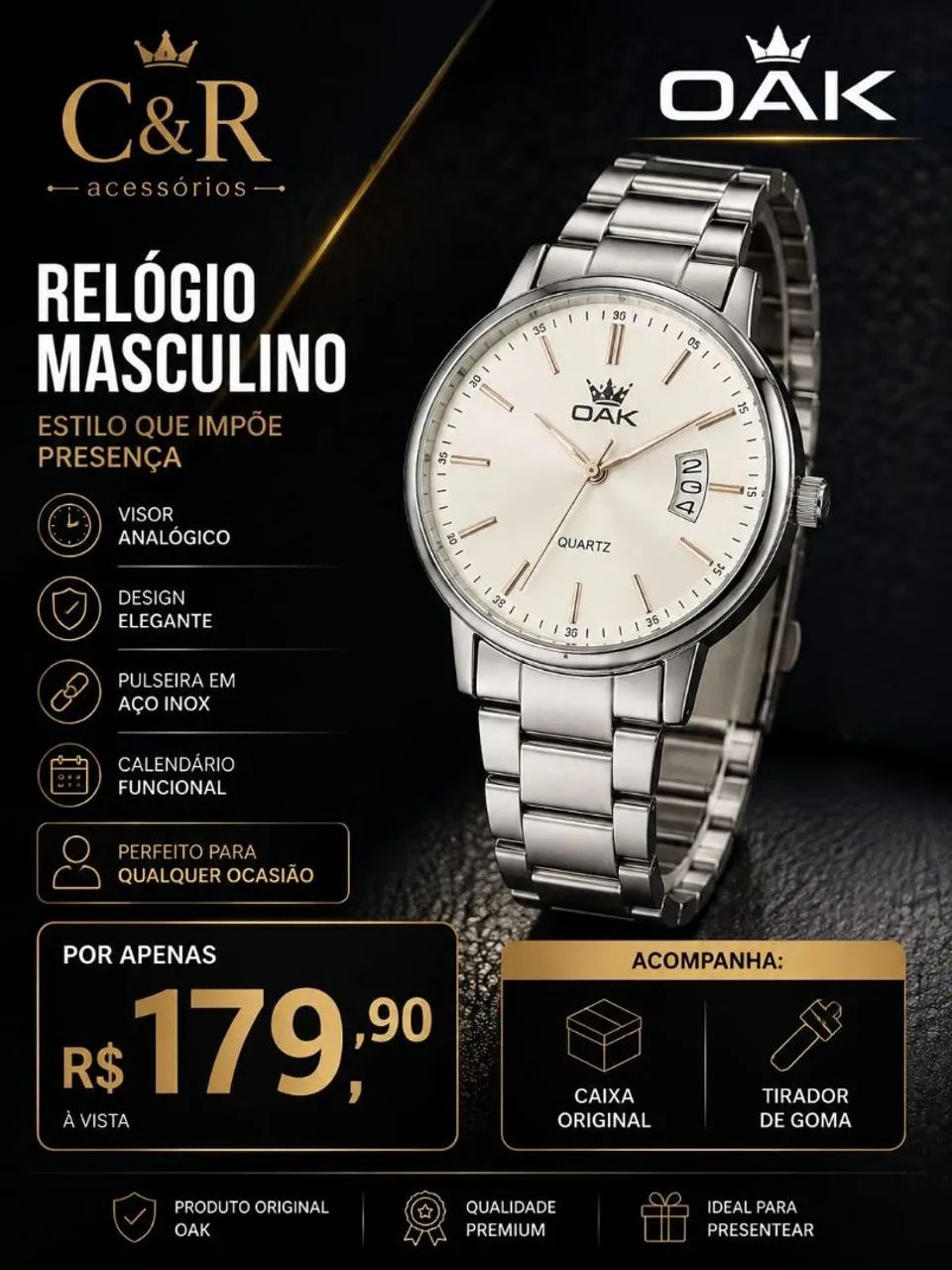 Relógio masculino OAK