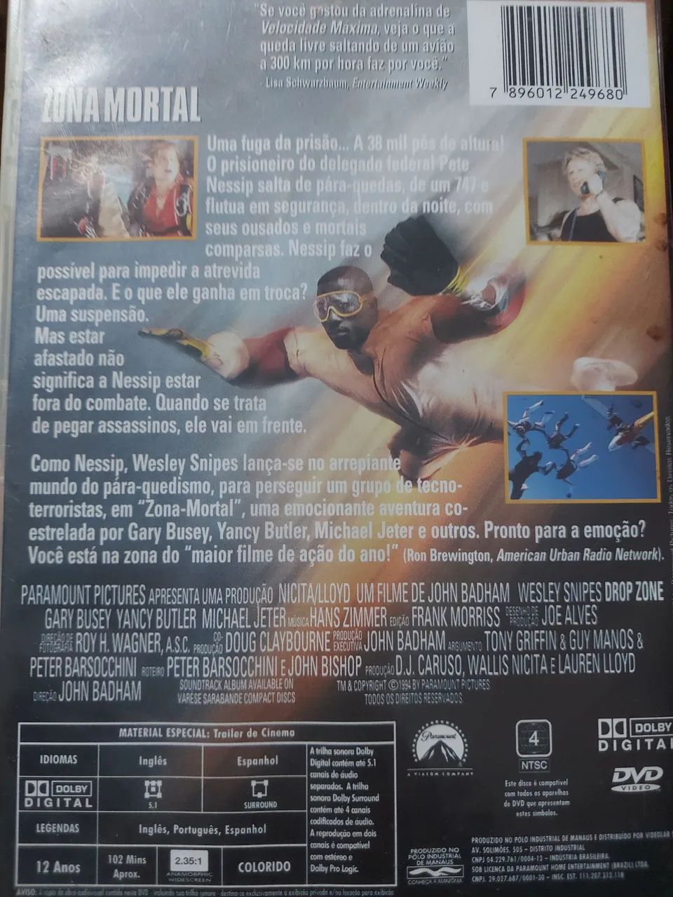 Dvd Zona Mortal Original - Foto 2