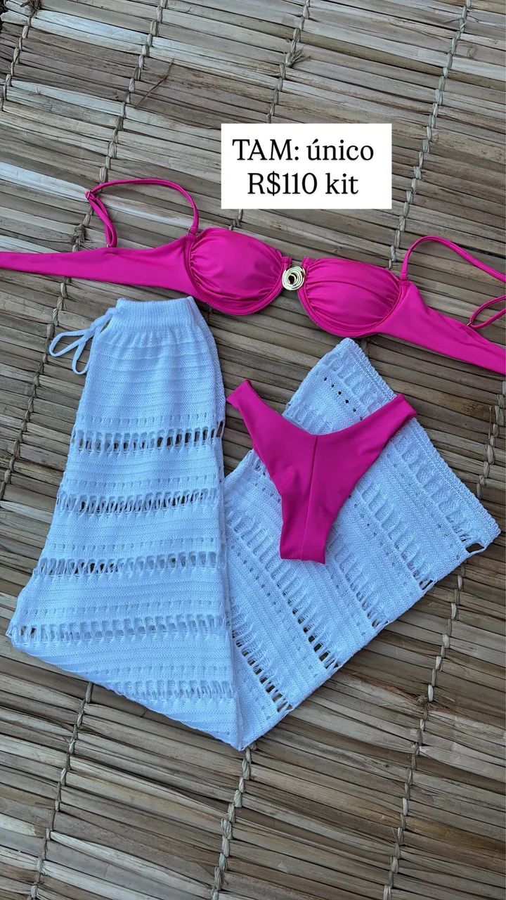 Kit calça saída de praia e biquíni  - Foto 5