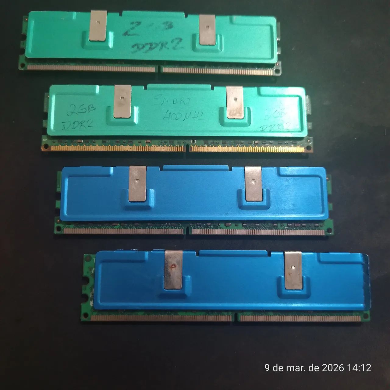 Memória Ram 2GB DDR2 cada Unidade