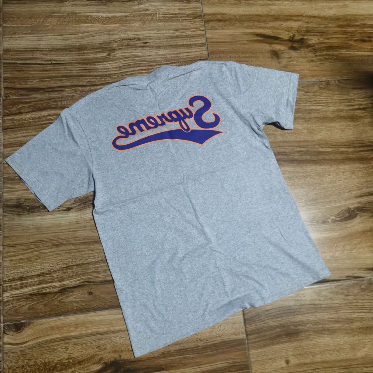 Camiseta Supreme Backwards Tee Heather Grey - Foto 2