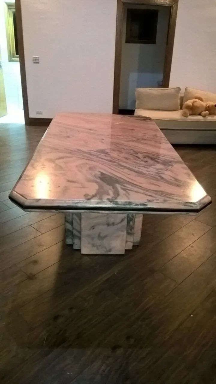 Mesa de jantar de Mármore Carrara (8 lugares) + buffet  - Foto 4