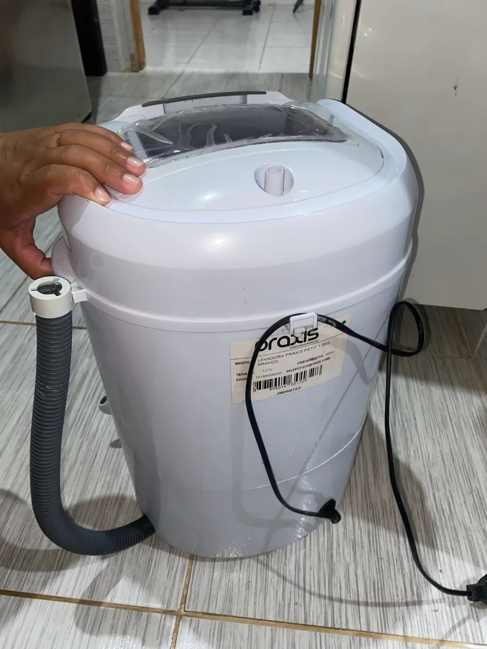 Mini Lavadora Praxis 1,2 kg Petit Branca - Foto 2
